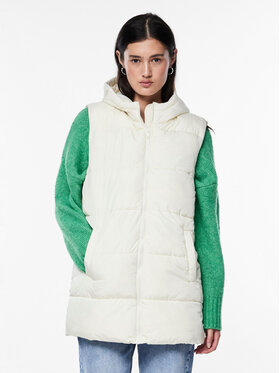 Pieces Pieces Vestă 17115628 Écru Regular Fit