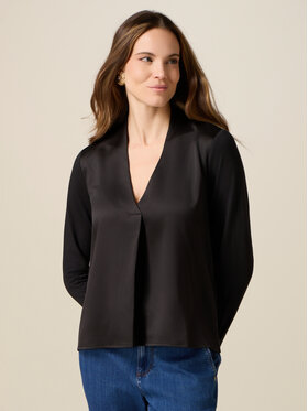 Oltre Oltre Blusa G388J104482N033 Nero Regular Fit