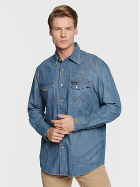 Wrangler Wrangler Koszula jeansowa LEON BRIDGES W5M0CX31O 112328528 Niebieski Regular Fit