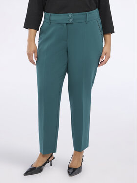 Fiorella Rubino Fiorella Rubino Pantaloni di tessuto P007T005068N024 Turchese Regular Fit