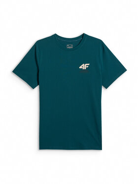 4F 4F T-Shirt COMMERCIAL 12 Turkusowy Regular Fit