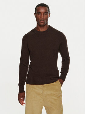 AMI PARIS AMI PARIS Sweter HKS057005 Brązowy Regular Fit