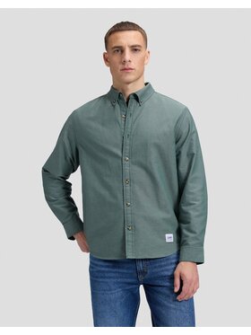 Lee Lee Koszula WORKWEAR BUTTON DOWN Zielony Relaxed Fit