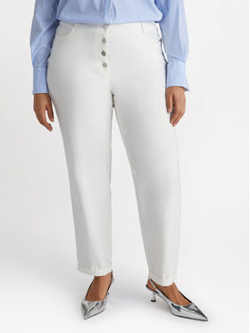 Fiorella Rubino Fiorella Rubino Spodnie materiałowe P699L002144N011 Biały Regular Fit