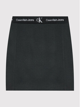 Calvin Klein Jeans Calvin Klein Jeans Sukňa Punto IG0IG01429 Čierna Regular Fit
