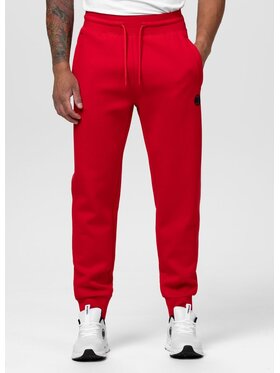 PITBULL PITBULL Spodnie dresowe CHARGER SMALL LOGO Czerwony Regular Fit
