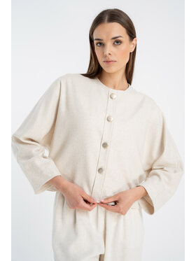 CLICK CLICK Μπόμπερ μπουφάν 71-0034 Μπεζ Loose Fit