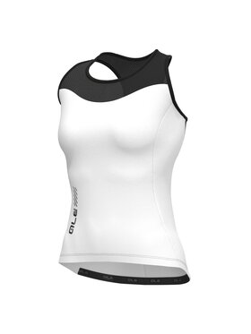 Alé Cycling Alé Cycling Koszulka rowerowa Solid Color Block Tank Top Biały Regular Fit