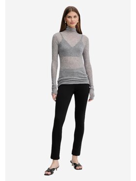 PINKO PINKO Dolcevita Moss maglia ultrafine con micropaillettes Grigio Slim Fit