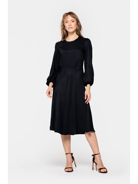 EMOI EMOI Sukienka codzienna czarna z wiskozy Czarny Feminine Fit