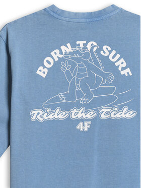 4F 4F T-Shirt WAVE RIDERS CLUB Niebieski Loose Fit