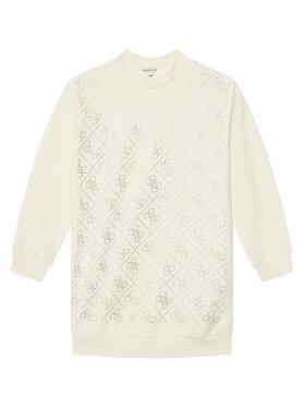Guess Guess Kasdieninė suknelė J5YK02 KA6V4 Écru Regular Fit