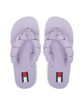 Tommy Jeans Tommy Jeans Čības uz pirksta Braided Thong Beach Sandal EN0EN02877 Violets