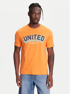 United Colors Of Benetton United Colors Of Benetton T-shirt 3I1XU1096 Arancione Regular Fit