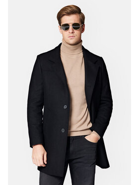 Lancerto Lancerto Płaszcz wełniany Brekstad PC073223000013 Czarny Regular Fit