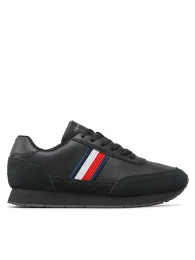 Tommy Hilfiger Tommy Hilfiger Tenisice Core Eva Runner Corporate Lea FM0FM04397 Crna