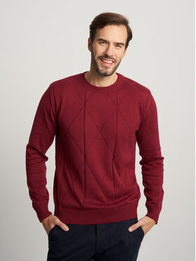 Willsoor Willsoor Sweter 71878 Bordowy Regular Fit