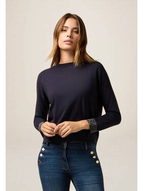 Oltre Oltre Cardigan M298J005033N034 Blu Slim Fit