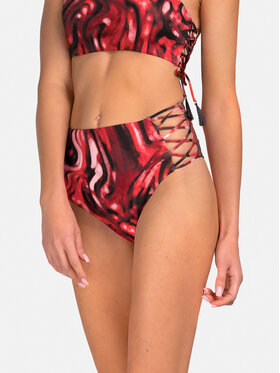 Miss Lou Miss Lou Dół od bikini D-SI1-BRD Bordowy