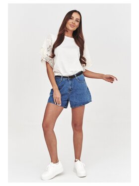 Makadamia Makadamia Szorty jeansowe C60 Niebieski Loose Fit