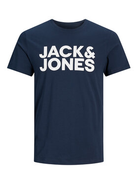 Jack & Jones Jack & Jones Marškinėliai Corp 12151955 Tamsiai mėlyna Slim Fit