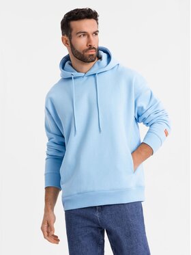 Ombre Ombre Bluza OU-SNBC-0105 Niebieski Regular Fit