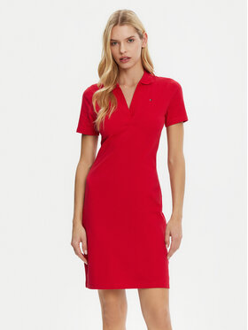 Tommy Hilfiger Tommy Hilfiger Kleid für den Alltag WW0WW42567 Rot Slim Fit