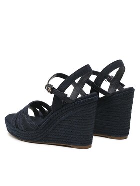 Tommy Hilfiger Espadrile Essential Basic Wedge Sandal FW0FW07220 Mornarsko Modra