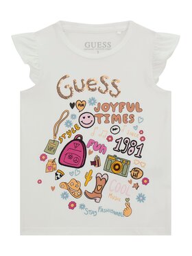 Guess Kids Guess Kids Top 173259 Biały Classic Fit