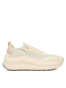 Calvin Klein Calvin Klein Sneakers Chunky Runner Lace Up Sock Knit YW0YW02033 Écru