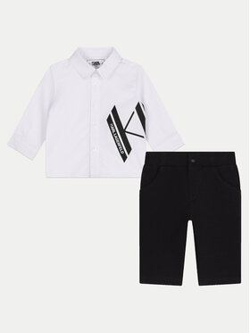 Karl Lagerfeld Kids Karl Lagerfeld Kids Completo camicia e pantaloni di tessuto Z30294 M Multicolore Regular Fit