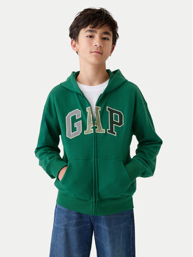Gap Gap Majica dugih rukava 542315-01 Zelena Relaxed Fit