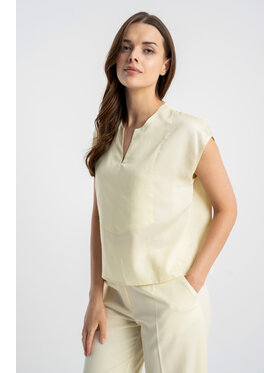 CLICK CLICK Halenka 10-6897 Světle žlutá Regular Fit