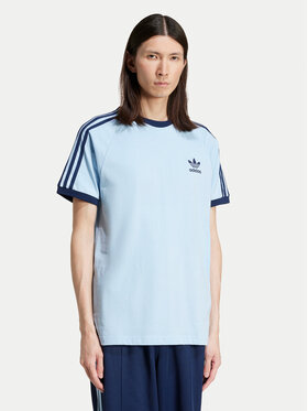 adidas adidas Tricou adicolor Classics 3-Stripes JN7018 Albastru celest Slim Fit