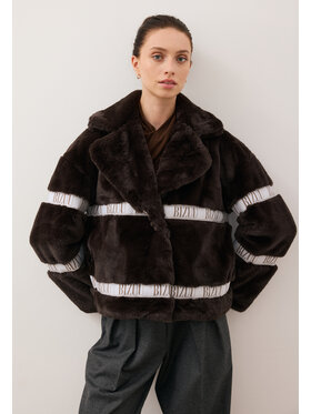 BIZUU BIZUU Kabát GREGORIA Hnědá Standard Fit