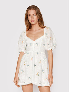 For Love & Lemons Kasdieninė suknelė Yolanda CD2629 Balta Regular Fit