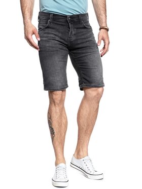 Mustang Mustang Szorty jeansowe CHICAGO SHORT Czarny Slim Fit