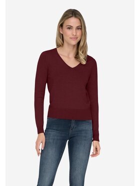 ONLY ONLY Maglione ONLVENICE LIFE VNECK PULLOVER Bordeaux Regular Fit