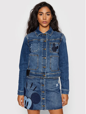 Desigual Desigual Kurtka jeansowa DISNEY My Mickey 22SWED16 Granatowy Regular Fit