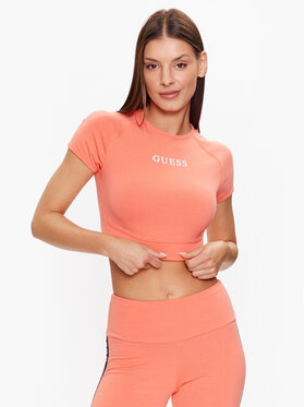 Guess Guess Top V3RP16 KABR0 Oranžová Slim Fit