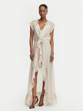Guess Guess Rochie cocktail W6GK87 W2111 Bej deschis Regular Fit