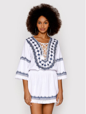 Melissa Odabash Melissa Odabash Sommerkleid Martina Cr Weiß Regular Fit
