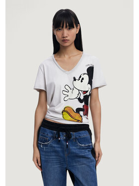 Desigual Desigual T-Shirt TS_MICKEY JOKER Γκρι Shirt Fit