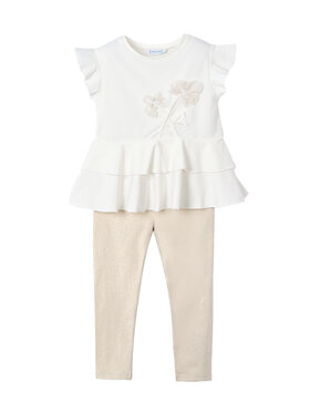 Mayoral Mayoral Set T-Shirt und Leggings 3704 Beige Regular Fit