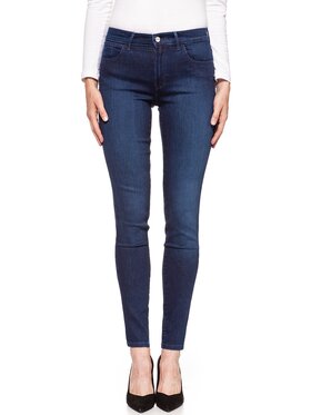 Wrangler Wrangler Jeansy HIGH RISE SKINNY Niebieski Skinny Fit