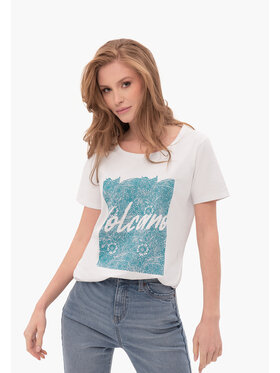 Volcano Volcano T-Shirt T-PEPI Biały Regular Fit