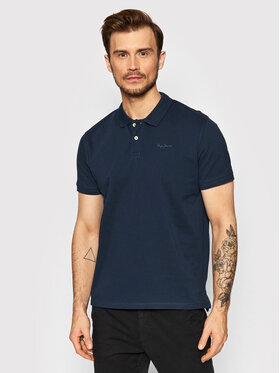 Pepe Jeans Pepe Jeans Polo Vincent PM541824 Granatowy Slim Fit
