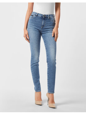 PHILIPP PLEIN PHILIPP PLEIN Jegginsy 27207 Niebieski Jegging Fit