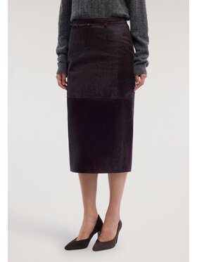 Trussardi Trussardi Spódnica skórzana 1301A000689N0C9 Bordowy Regular Fit