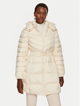 TWINSET TWINSET Geacă din puf 242TP2182 Bej Slim Fit